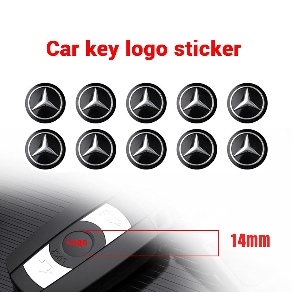 Car Key Emblem Badge Sticker Auto Control Key Logo Decal for Mercedes Benz AMG W205 C300 W203 W206 W108 W124 W126 W140 W168 W211 BL1
