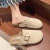 Fashion Sandalias De Mujer Verano 2024 Women's Suede Mules Slippers Men Women's Sandals Arch Support Outdoor Slides Home Shoes Chanclas