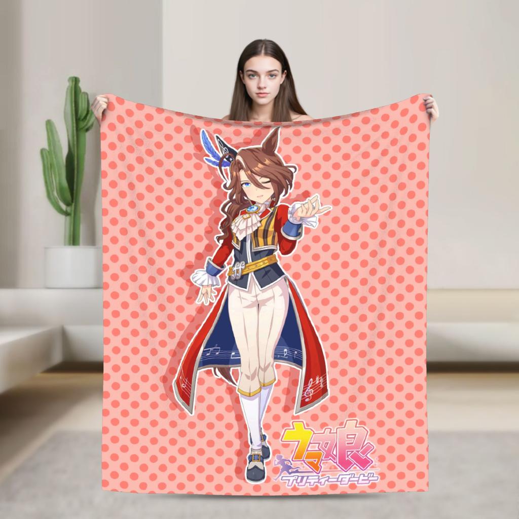 Sweep Tosho UmaMusume Pretty Derby Warm Soft Blanket Girls Boys Plush Bedding Throws Novelty Couch Bed Bedspread Sofa Bed Cover