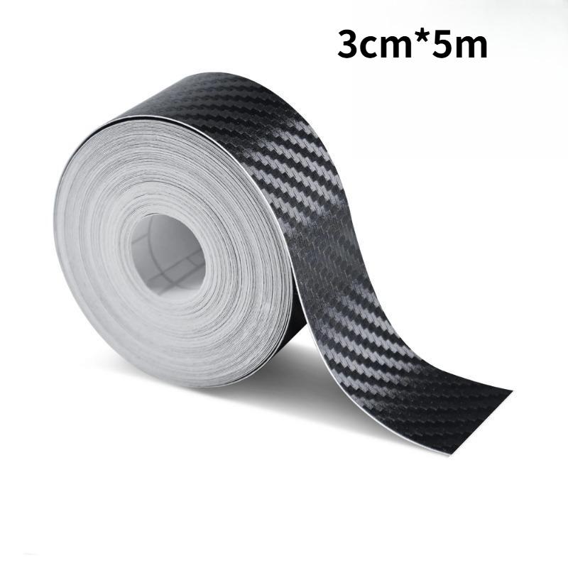 3/5/10m nano szénszálas autós 3D szalag matrica ajtótükör matrica védőcsík DIY védőfólia vízálló ragasztó 3 darab