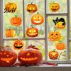 Versatile Fall Seasonal Decorations 3 Sheets Halloween Ghost Face Pumpkin Wall Sticker, Cute Black Cat Festive Decor for Living Rooms Decorative