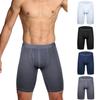 Mens Underpants Long Leg Boxer Shorts Seamless Trunks Antibacterial Fiber 4Pcs