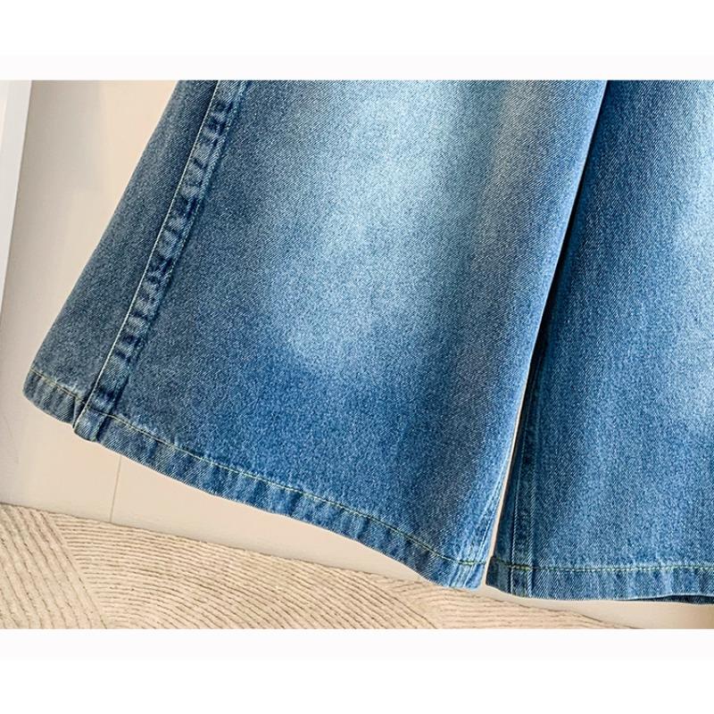 DIMANAF 2026 Nya Jeansbyxor för Kvinnor i Större Storlekar Denim Bomull Löst Casual Elastisk Midja Mode Dam Shorts Kläder Sommar