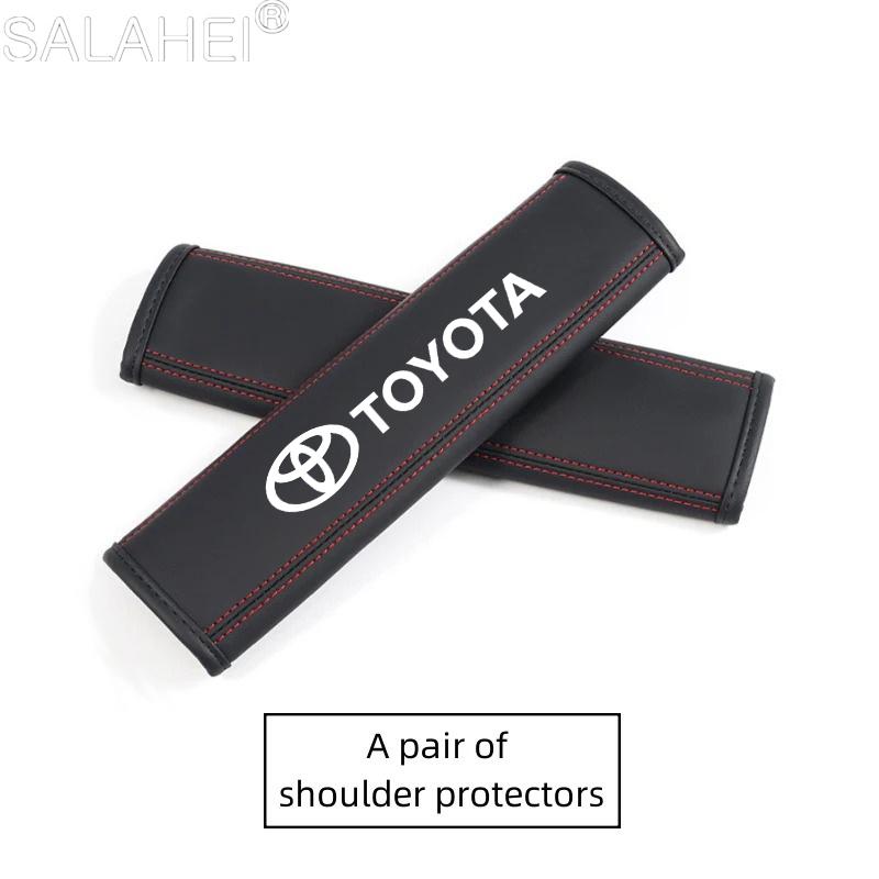 AMK1 Car Headrest Neck Pillow Seat Belt Shoulder Pads For Toyota Camry Auris Corolla Yaris Aygo RAV4 Prius Hilux Avensis Land Cruiser