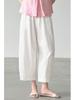 Women's 100% Pure Linen Casual Pants - New 2026 Spring/Autumn Collection, Breathable, Loose, Straight-Leg.