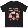 Just A Girl Who Loves Cats Shirt – Cute Cat Lover T-Shirt – Kitty Mom Graphic Tee for Women & Girls