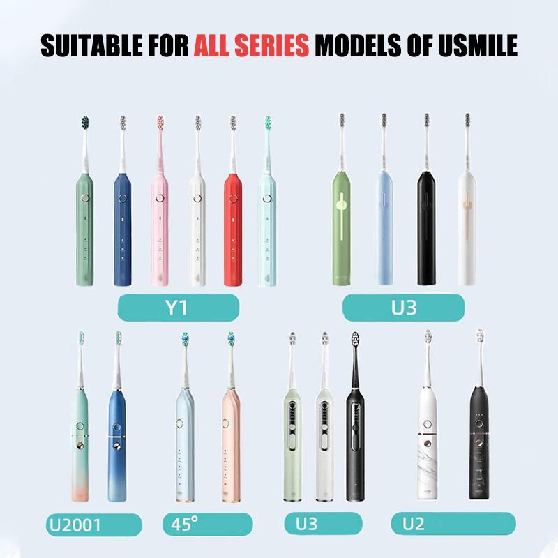 10PCS Vacuum Replacement Brush Heads for Usmile Y1S/Y4/U1/U2/U3/P1/P4 Full Range Soft DuPont Sonic Electric Toothbrush Clean Nozzles