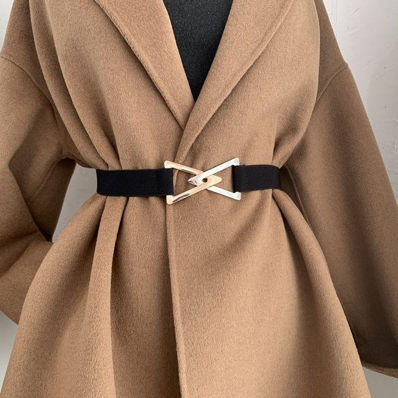 New Stylish Korean Triangle Buckle Elastic Waist Belt For Women Perfect For Dresses And Coats