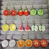 Cute Creative Imitation Fruit Dangle Earrings for Women Girl Female Acrylic Watermelon Earring Tomato Kiwi Orange Jewelry