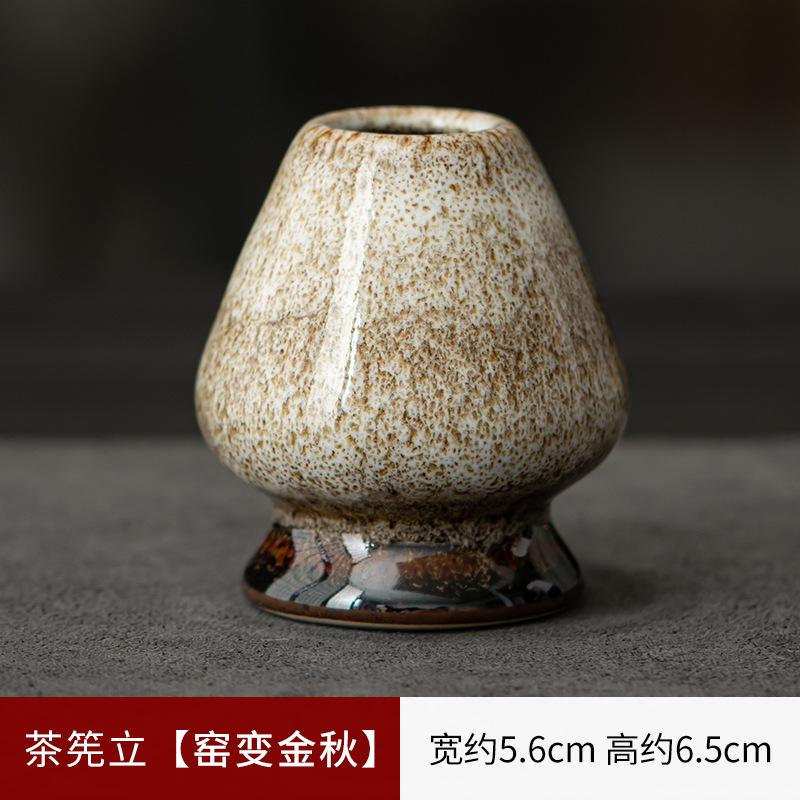 Keramische Theekwaststandaard Matcha Kom Set Japanse Matcha Gereedschappen Thee Spotting Instrumenten Thee Ceremonie Accessoires Verloop Keramiek