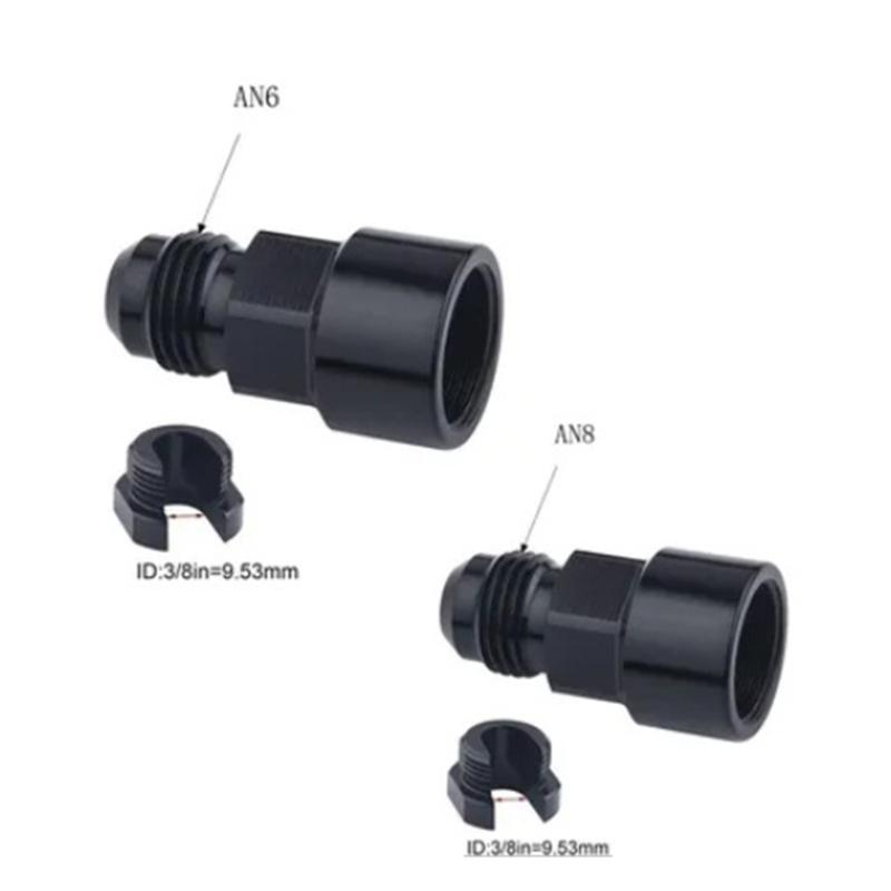 AN6 AN8 Male Flares To 5/16" 3/8" Fuel Hardlines Tube Fitting Adapter Connector For 5/16" 3/8" Tube