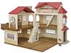 Sylvanian Families Dom Dom s červenou strechou Tajná miestnosť v Har51 ST Mark Certifikovaný hračka Domček pre bábiky pre vek 3 a Sylvanian Epoch [Veľký - Podkrovie]