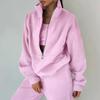 Set Sport Casual din Fleece pentru Femei, Toamna 2022, European & American