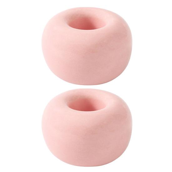 2 Pcs Toothbrush Holders Smooth Japanese Style Ceramics Round Solid Color Toothbrush Bases Bathroom Countertops Toothbrush Storage Stand