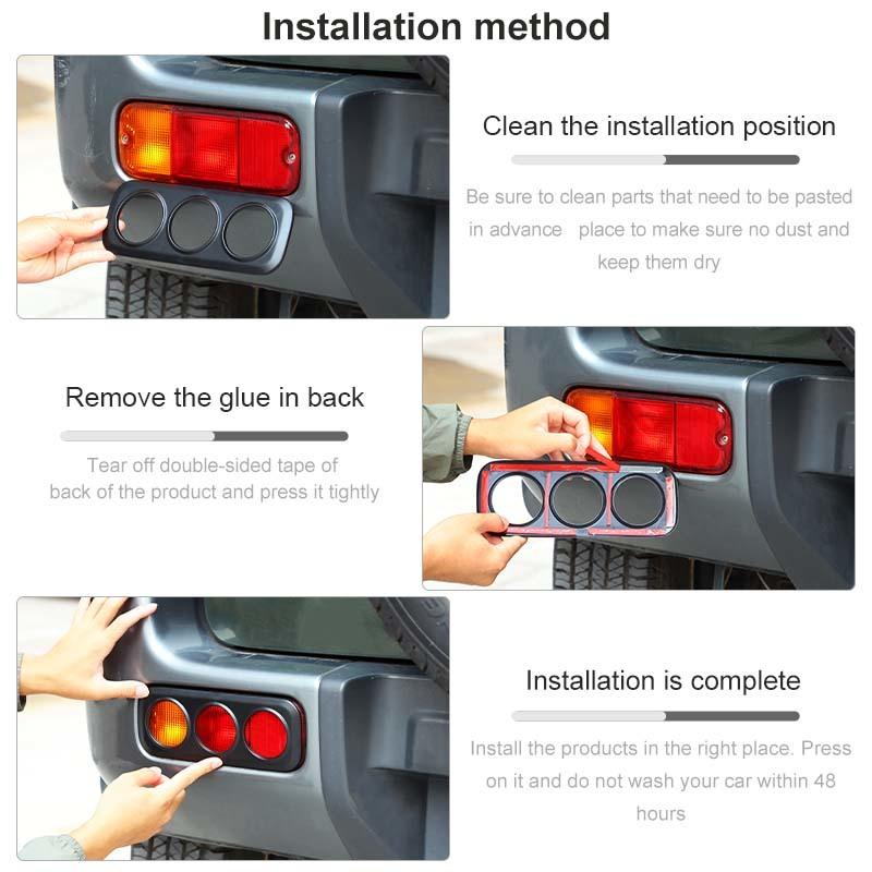 Protecții abajur de ceață spate ABS Protector lampă pentru Ford Suzuki Jimny 2007-2017 Accesorii exterioare, fumat negru