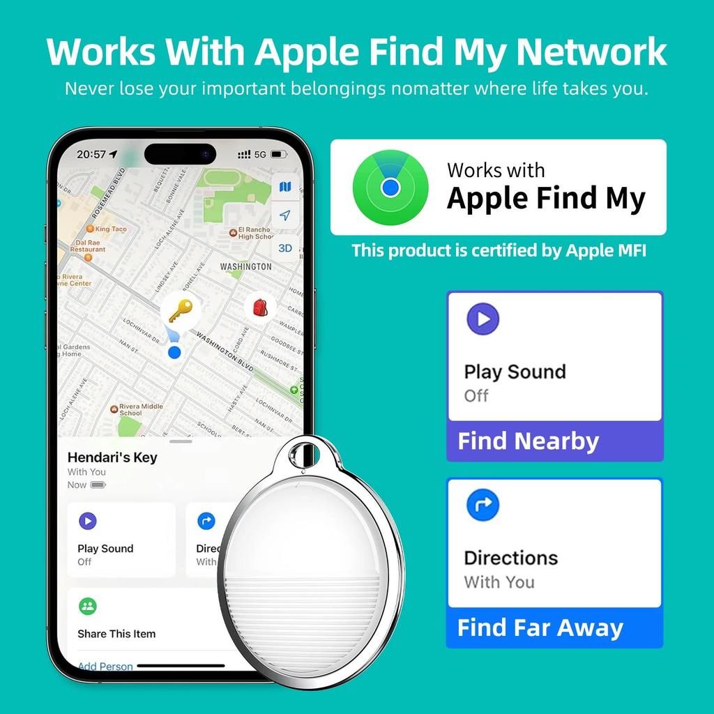 Mini Smart GPS Tracker Anti-lost Alarm Key Bag Pets Finder App GPS Record Smart Tag Bluetooth For Apple Ios Locator Accessories