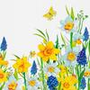Spring Flowers Easter Napkins 33X33Cm 20Pcs.