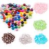 2 3 4 5 6 8 10 12 14 MILLIMETRI Perla Imitazione Rotonda Mezze Perle Per Creazione di Gioielli Donne Nail Art Accessori FAI DA TE