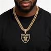Iced Out Las Vegas Raiders Pendant Necklace with Full Crystal Link Chain Jewelry Gift