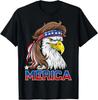 Merica Eagle Mullet 4th of July Men Women American Flag USA T-Shirt