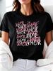 Casual Unisexs Tshirt Amor Letter Print Round Neck Short Sleeve Lightweight Comfortable For Daily Female Tshirt Tops Tee