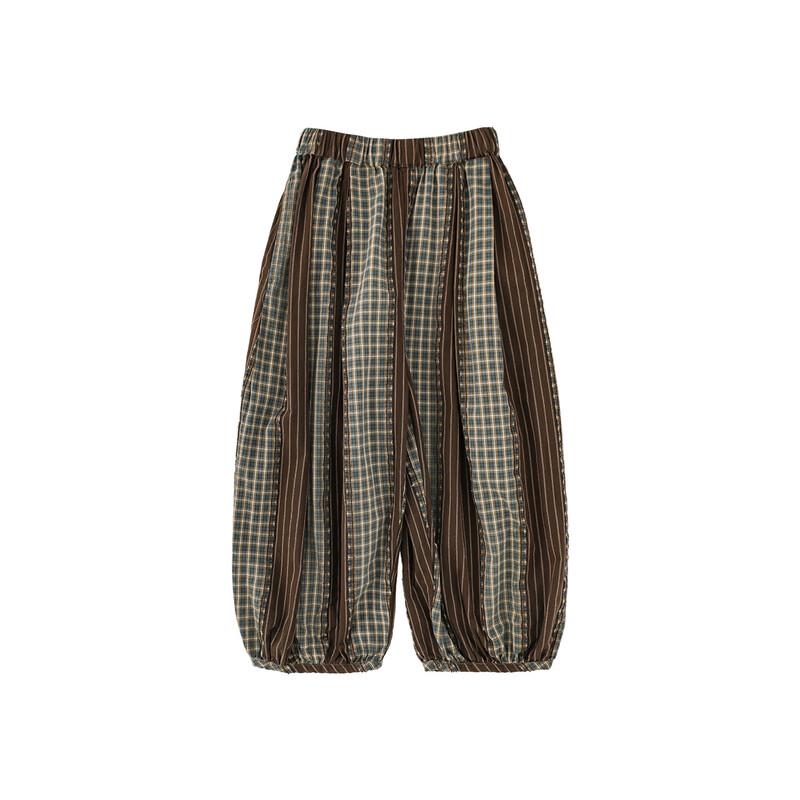 Girls' Ethnic Floral Cuffed Lantern Pants