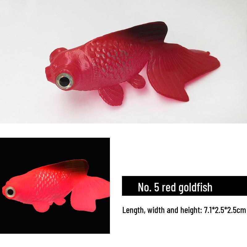 Luminous Goldfish & Jellyfish Aquarium Ornaments - Silicone Simulation for Landscaping