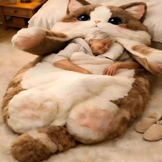 Sac de couchage en peluche enveloppe pour adultes Sac de sieste animal chien singe Tapis de sieste animal en peluche pour la maison le voyage le camping le temps froid hommes femmes