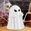 Halloween Ghost Figurine Resin Spooky Finger Ghost Statue Small White Ghost Tabletop