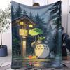 Classic Cartoon Anime TTotoros Blanket For Office Travel Comfort Leisure Camp Travel Multifunctional Universal Blanket Fan Gift