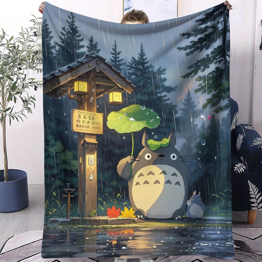 Classic Cartoon Anime TTotoros Blanket For Office Travel Comfort Leisure Camp Travel Multifunctional Universal Blanket Fan Gift