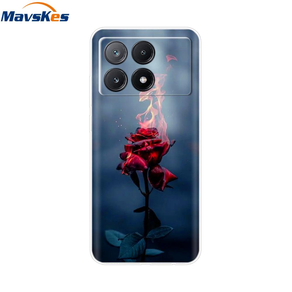 Mobile Phone Case For Poco X6 Pro Case Cover Cute Clear Soft Silicone Cases For Poco X6 Pro Case PocoX6 Pro Back Coque Fundas