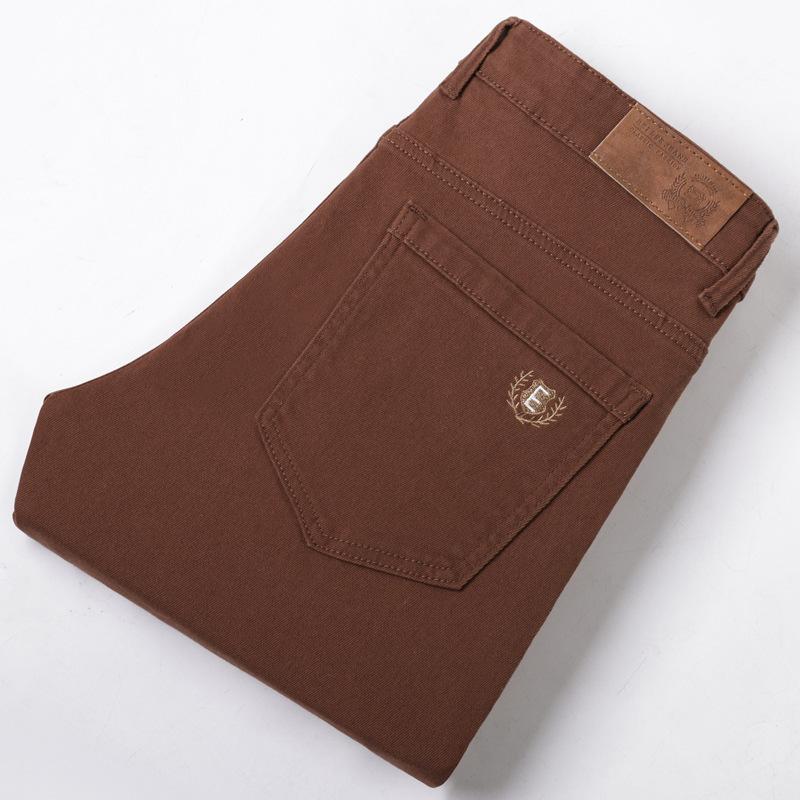 Summer Stretch Denim Trousers for Men Straight-Leg Slim Fit Versatile Casual Trousers New Arrival Denim Long Trousers