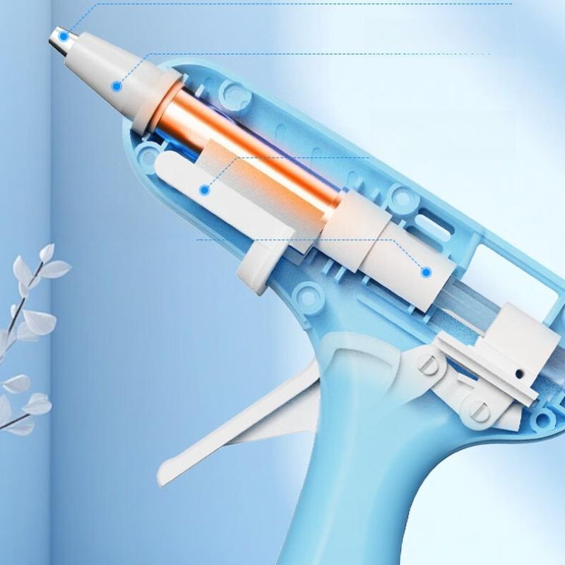 Children's Hot Melt Adhesive Gun 20W Industrial Grade Leak Proof Adhesive Handmade Household Rapid Heating Melting High Adhesive Hot Melt Adhesive Gun