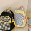 School Bag Cute Plaid Girl New College Style Large Capacity Backpack Commuting Versatile Fresh Student Backpack