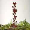 Rustic Heart-Shaped Decorative Garden Stake Iron Metal Outdoor Decoration Easter Christmas Thanksgiving Garden Patio Yard Decor