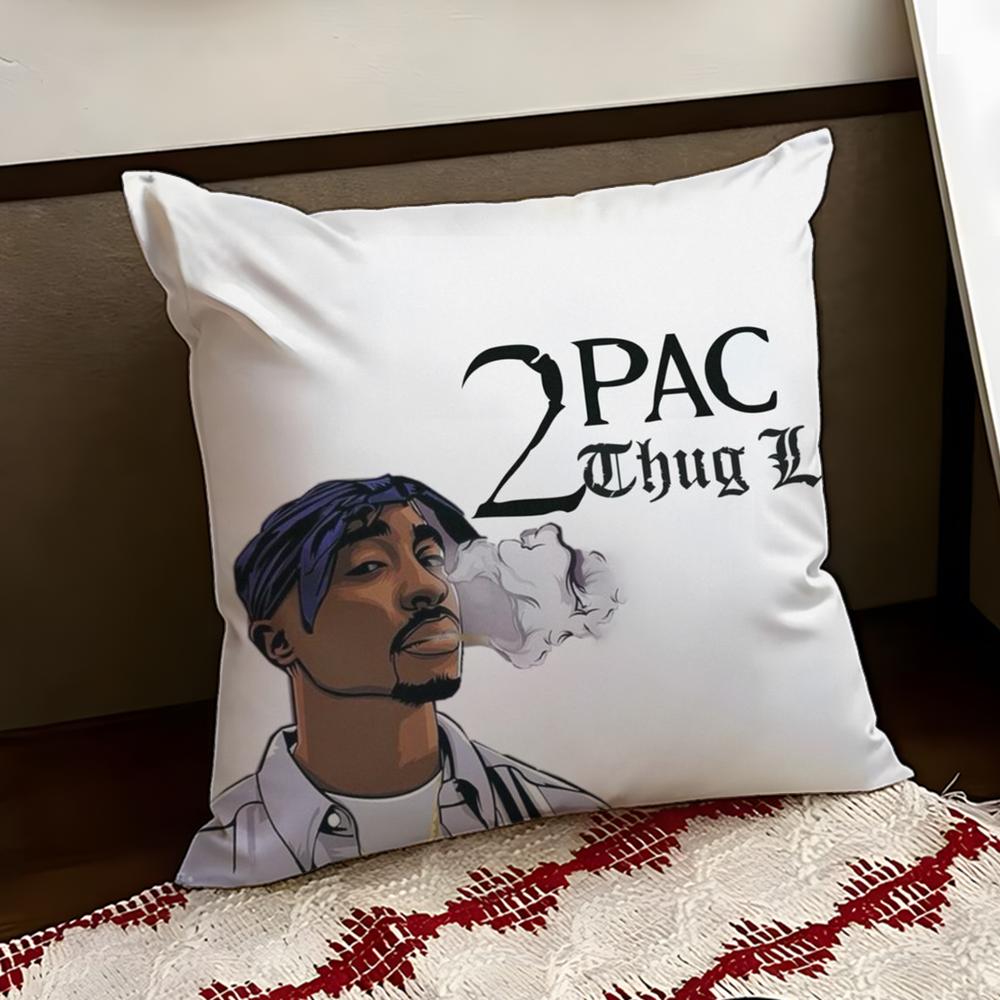 2PPAC Tupac SShakur Cushion Cover Reversible Soft Durable Pillow Cover Home  Car MultiScene Use for Daily Comfort