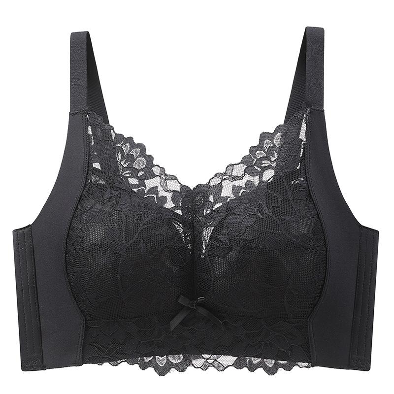 Lace big breasts show small thin styles, gather and show thinness, anti-sagging, close secondary breasts, breathable, no steel ring adjustment bra