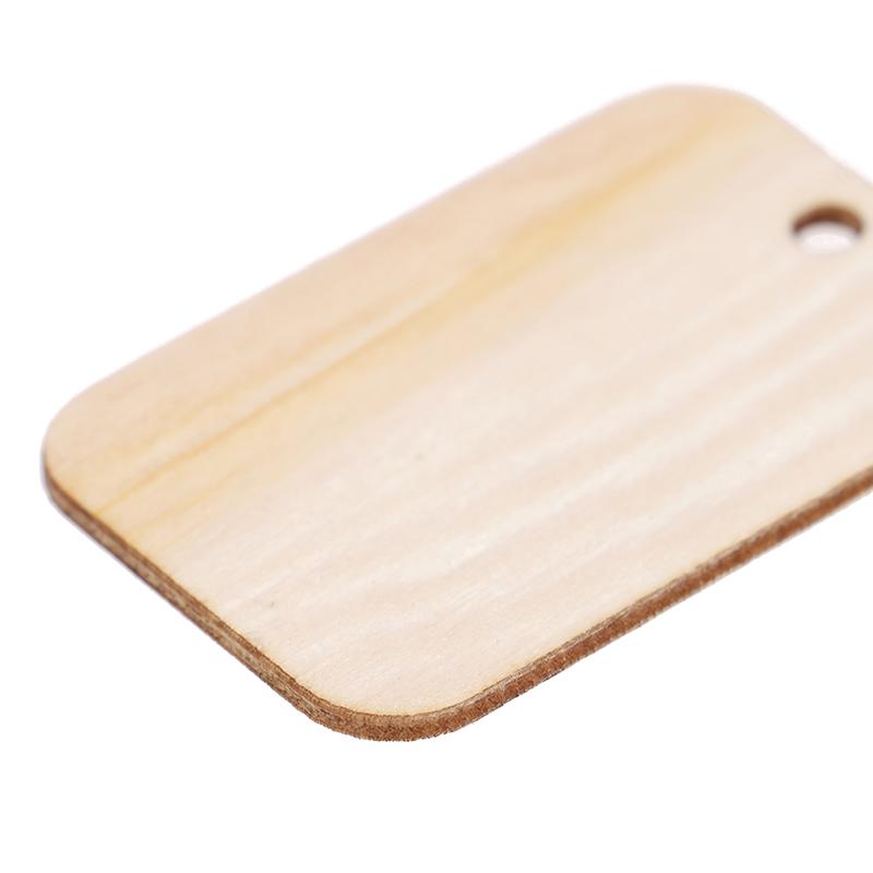 50Pcs Ornament Wood Planks Tags Wooden Hanging Labels Sheet Diy Engraving Crafts