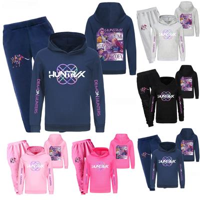 Zweiteiliger Trainingsanzug für Kinder mit Kapuzenoberteil und Hose Langärmeliges bedrucktes Sweatshirt-Set