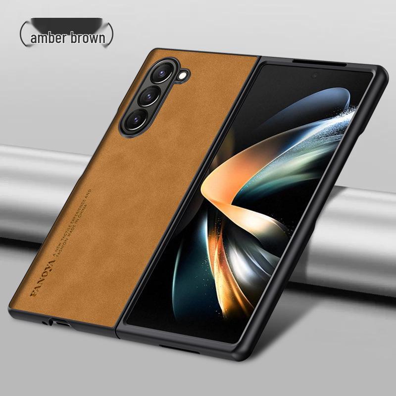 Samsung Z Fold 7 Lammleder-Textur Hülle - Weich, Faltbar, Kratzfest