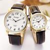 Korean Style Quartz Watch: Women's Student & Men's Leather Strap Casual Couple Matching