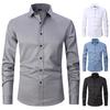 Muži Jarná Jeseň Košeľa Golier Slim Fit Jednoradové dlhé rukávy Čistá farba Stredná dĺžka Mladé Formálne Business Event Office Top