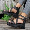 Women's Platform Sandals 2026Summer Roman Style Sandal Ankle Strap Casual Sandals for Women Open Toe Beach Shoes Sandalias Mujer
