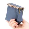 Mini-Portemonnaie für Damen aus echtem Leder mit Kussverschluss - Vielseitige Tasche für Münzen und Lippenstifte