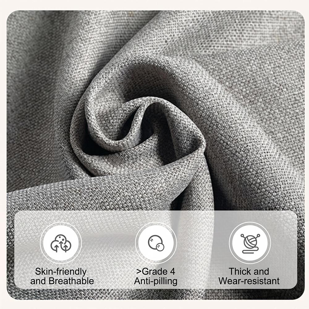 Blessthefall Cushion Cover Breathable Linen Pillow Cover Skin-Friendly Home Decor Pillowcase With Hidden Zipper