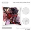 Hikikomari Kyuuketsuki No Monmon Cushion Cover Anti-dustmite Pillowcase Invisible Zipper Silky Short Plush Sofa Cushion Cover