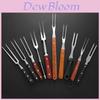 Stainless Steel Bbq Skewers With Wooden Handles For Outdoor Grilling And Meat Piercing
