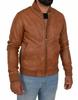 Neue stilvolle Jacke Elegante Herren Echtlammfellleder Neu Braun Handgefertigt