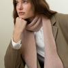 Saint Luxure Fox Merino Wool Long Muffler Peach